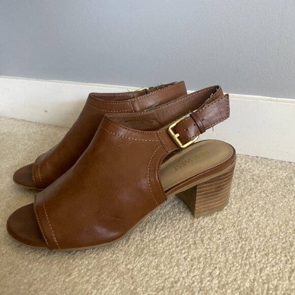 Nine West brown heels size 7 - Picture 3 of 4